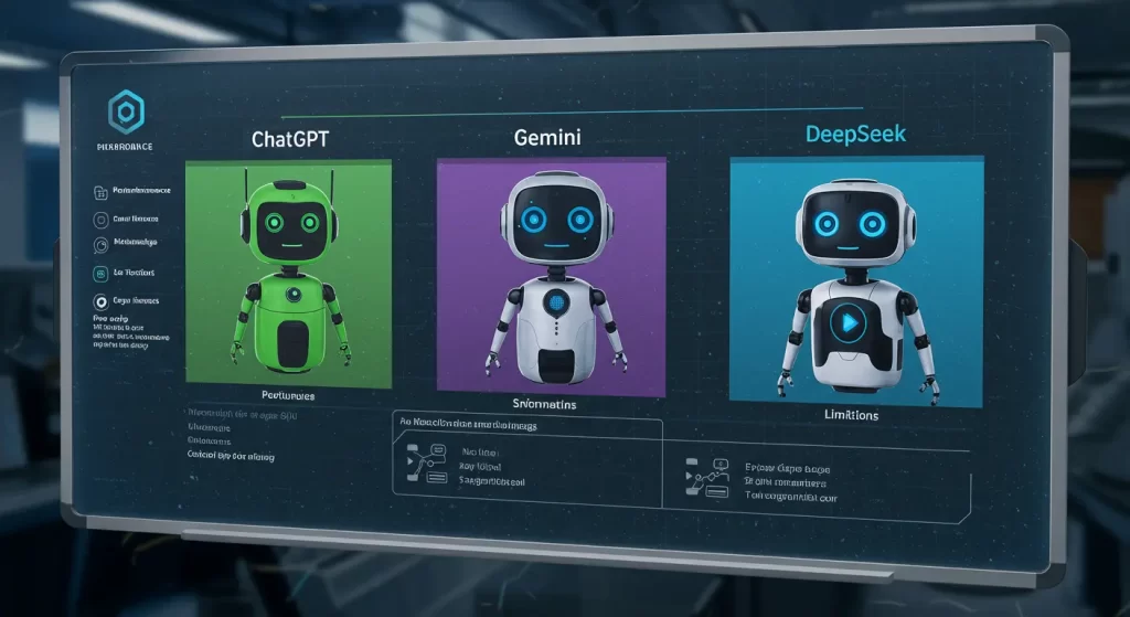 5- Comparação ChatGPT vs Gemini vs DeepSeek